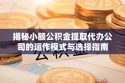 太子河揭秘小额公积金提取代办公司的运作模式与选择指南
