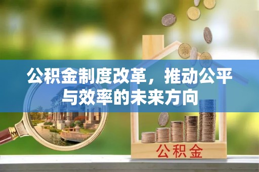 太子河公积金制度改革，推动公平与效率的未来方向