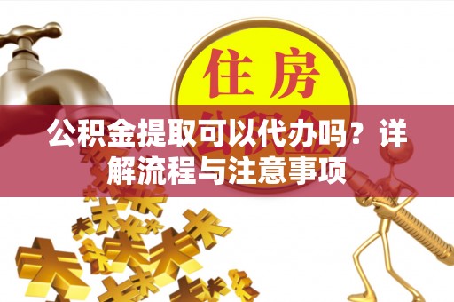 太子河公积金提取可以代办吗？详解流程与注意事项