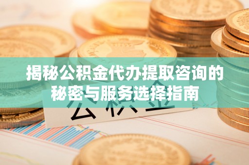 太子河揭秘公积金代办提取咨询的秘密与服务选择指南