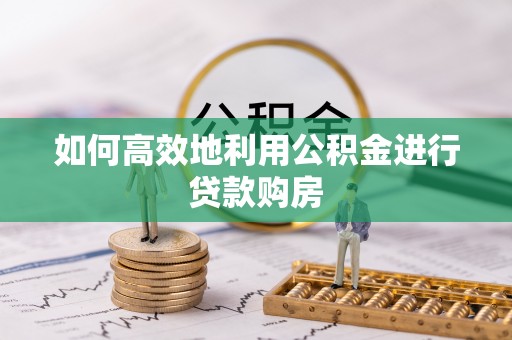 太子河如何高效地利用公积金进行贷款购房